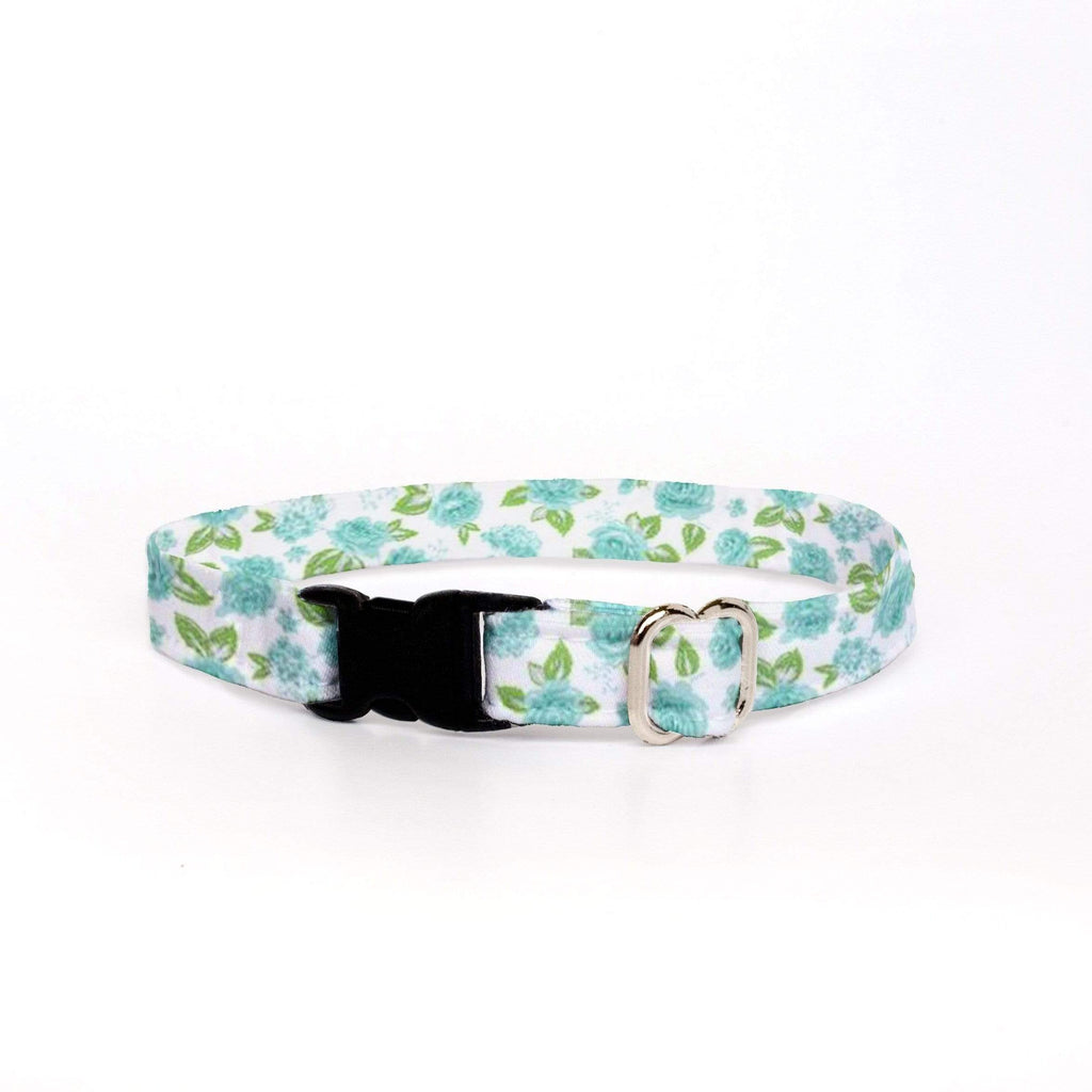 Cat Collar - Aqua Floral Berrylicious