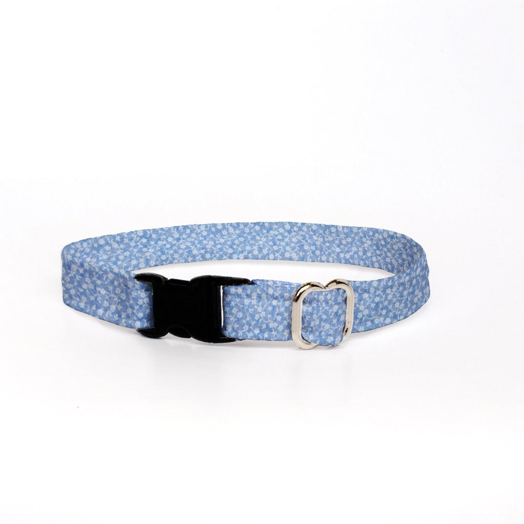 Cat Collar - Blue Floral Vines