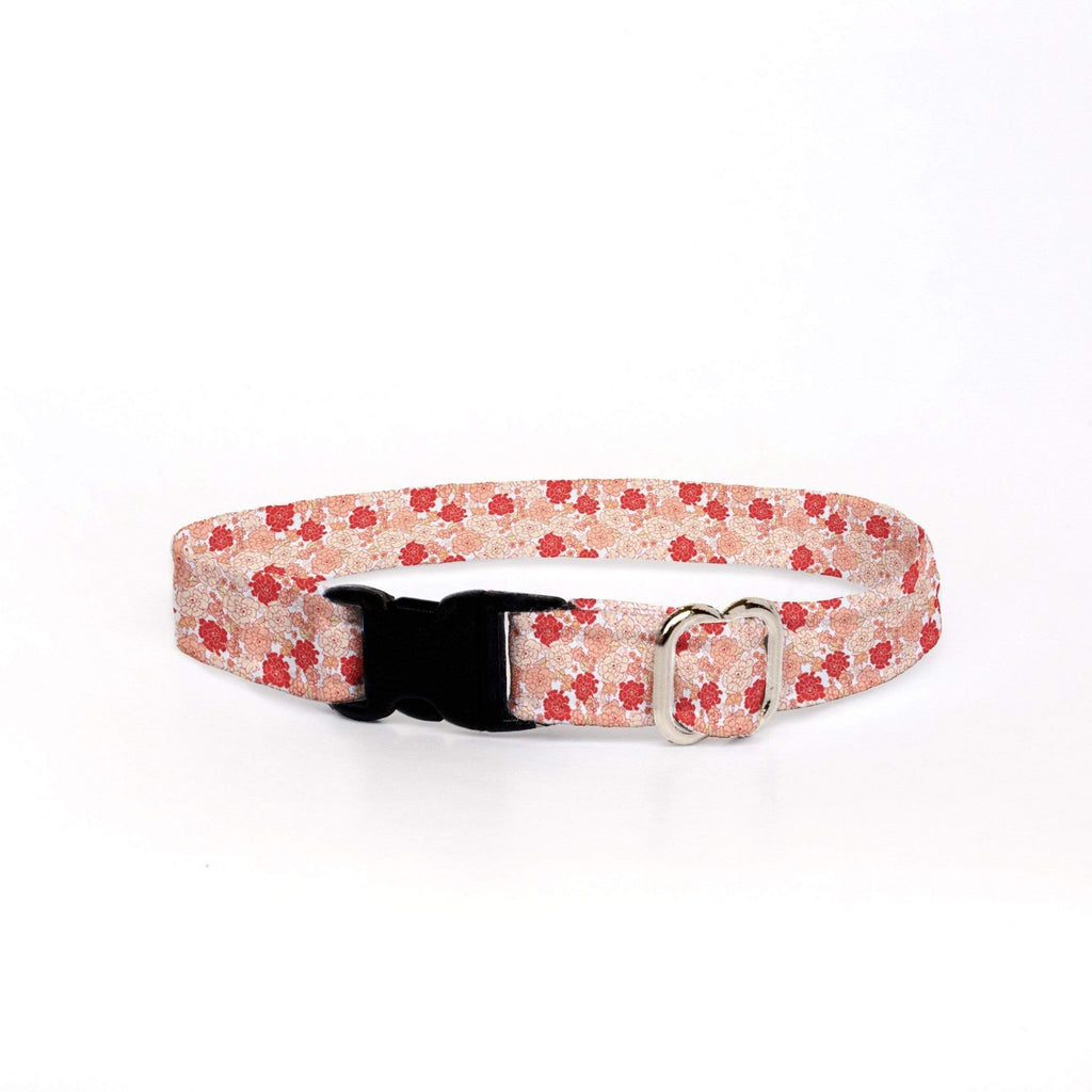 Cat Collar - Garden Delight in Coral