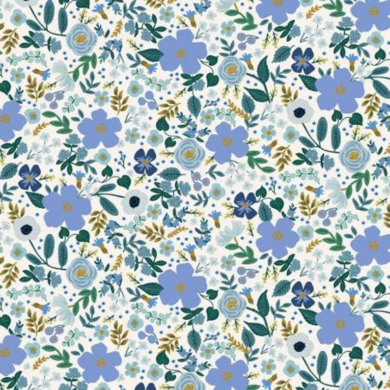 Cat Collar - Garden Party Metallic Blue