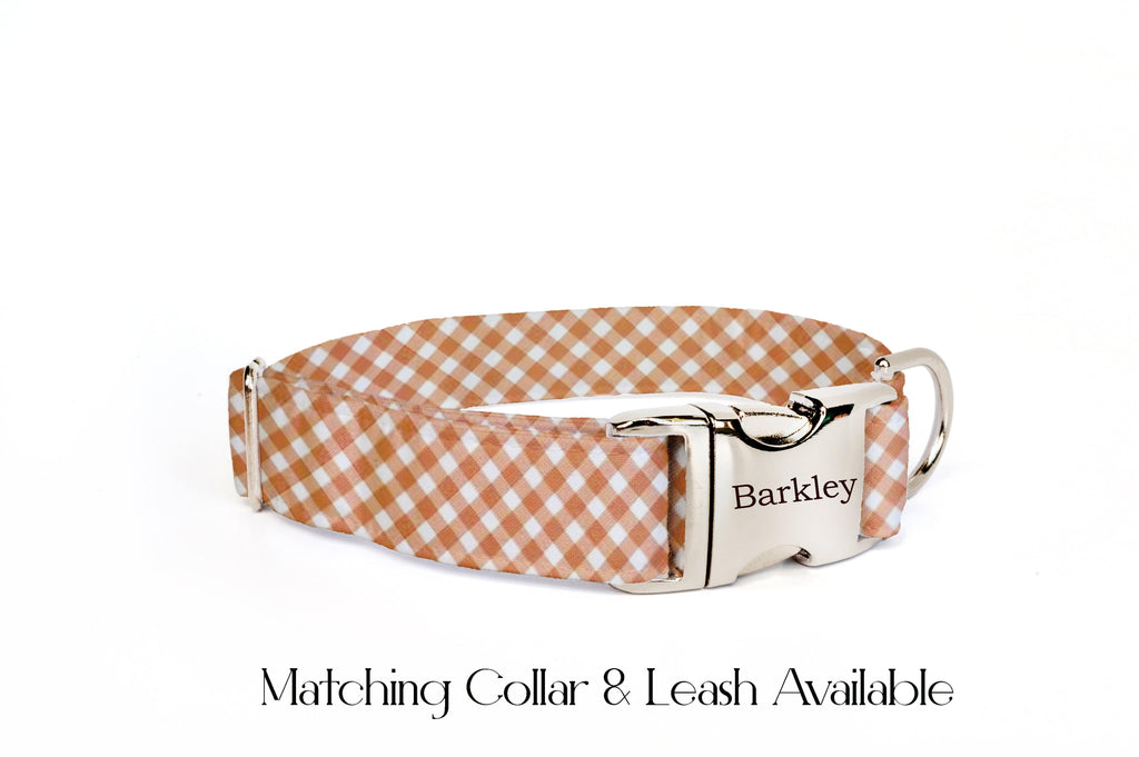 Cat Collar - Orange Gingham