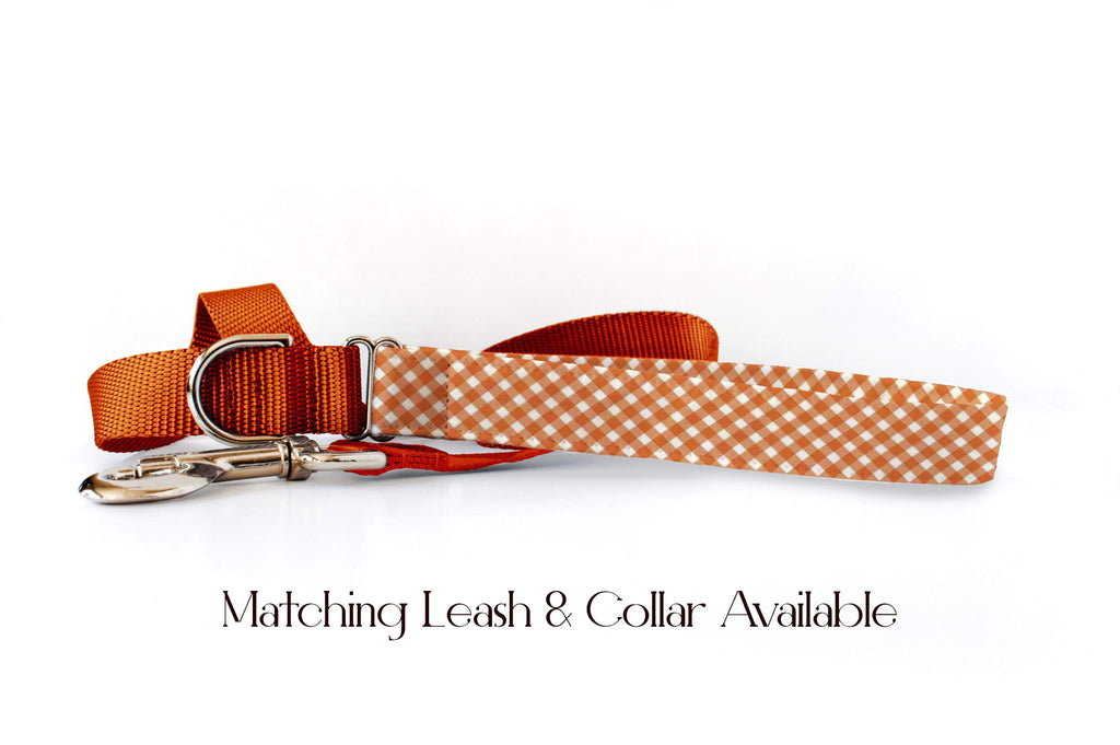 Cat Collar - Orange Gingham