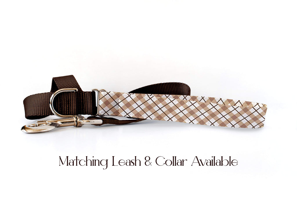 Cat Collar - Plaid Taupe