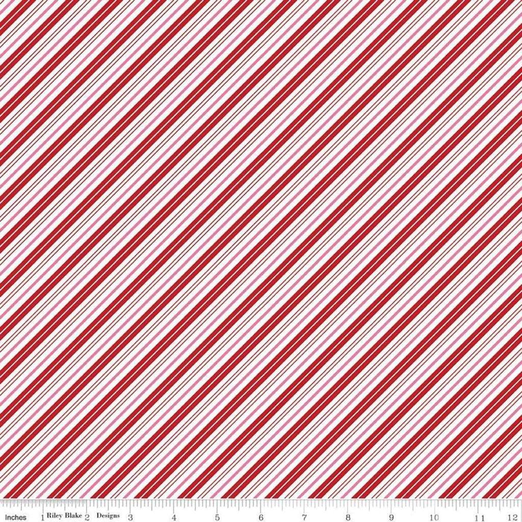 Cat Collar - Santa Claus Lane Red Stripes