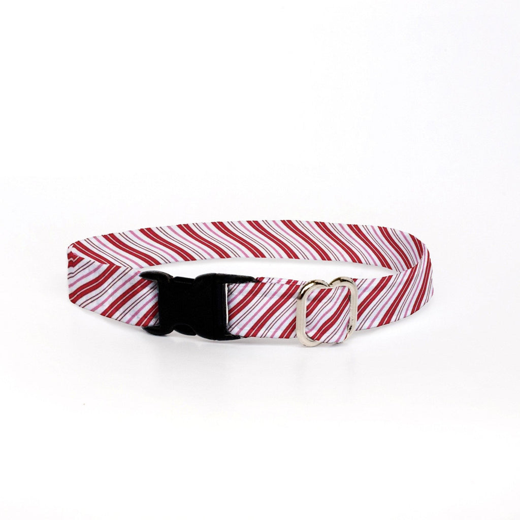 Cat Collar - Santa Claus Lane Red Stripes
