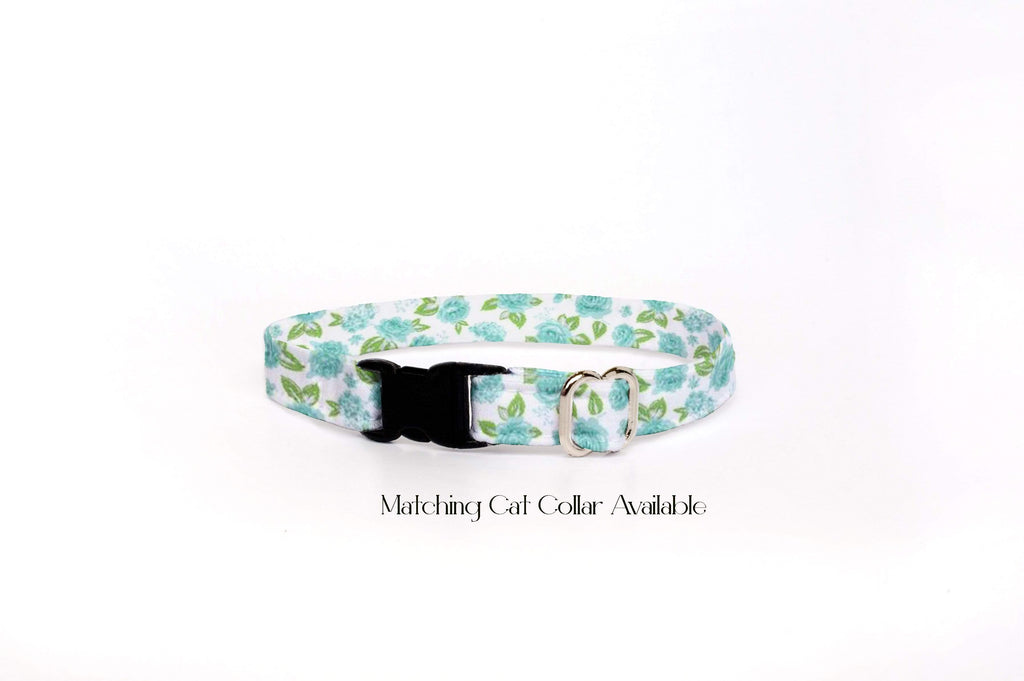 Dog Collar - Aqua Floral Berrylicious