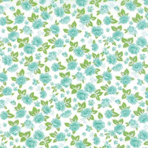 Dog Collar - Aqua Floral Berrylicious