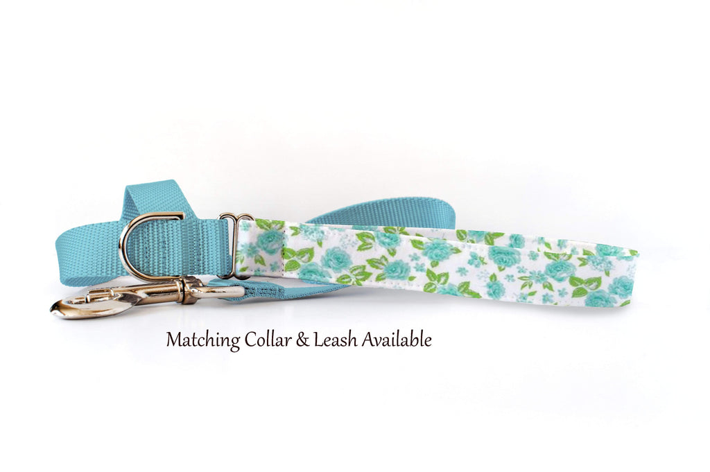 Dog Collar - Aqua Floral Berrylicious