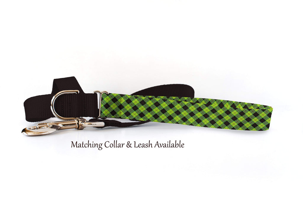 Dog Collar - Christmas Plaid Green