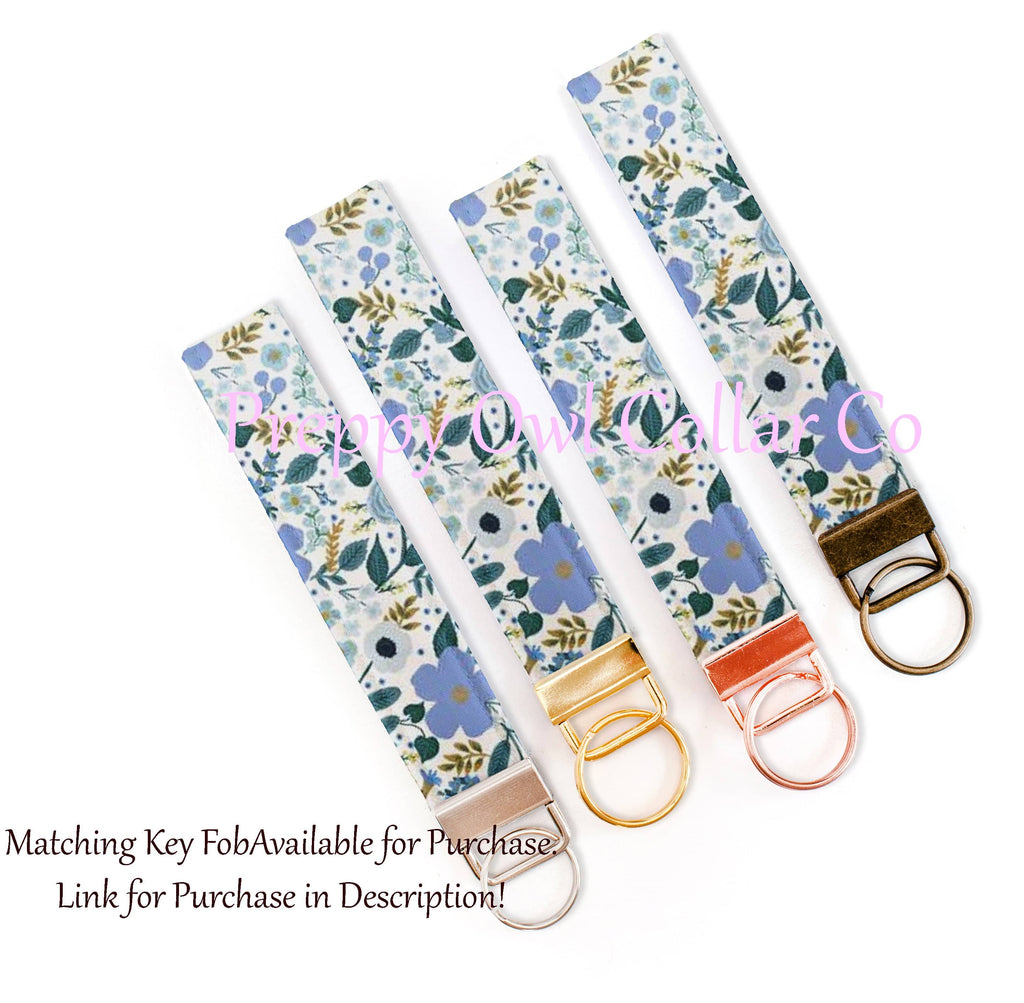 Dog Collar - Garden Party Metallic Blue
