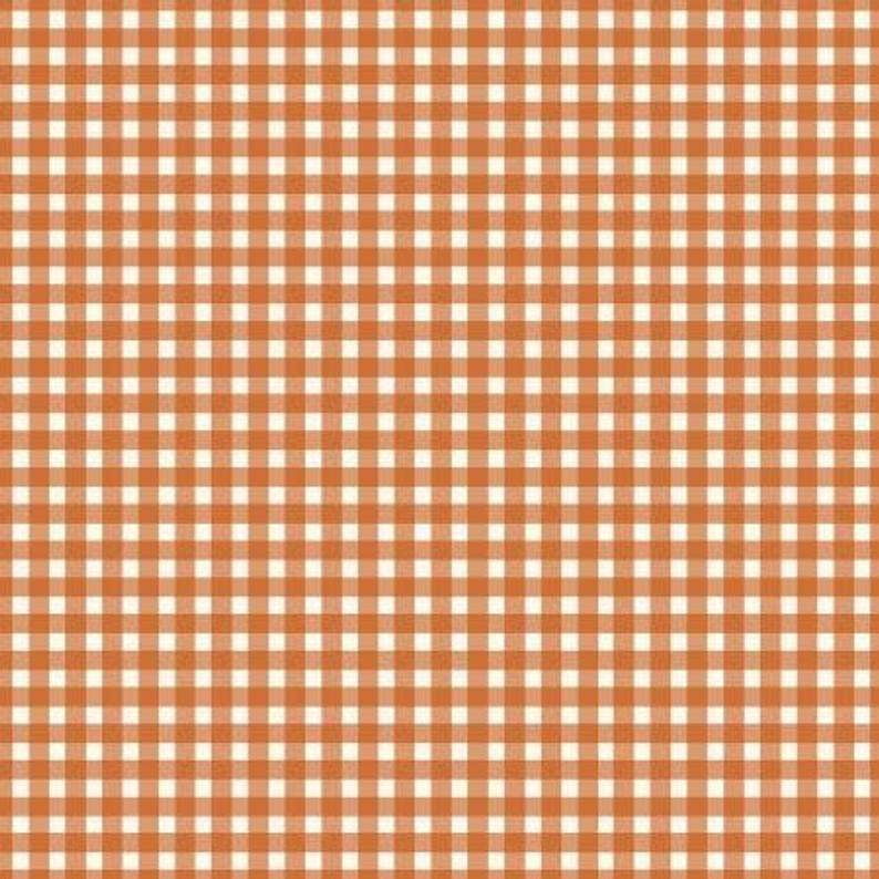 Dog Collar - Orange Gingham