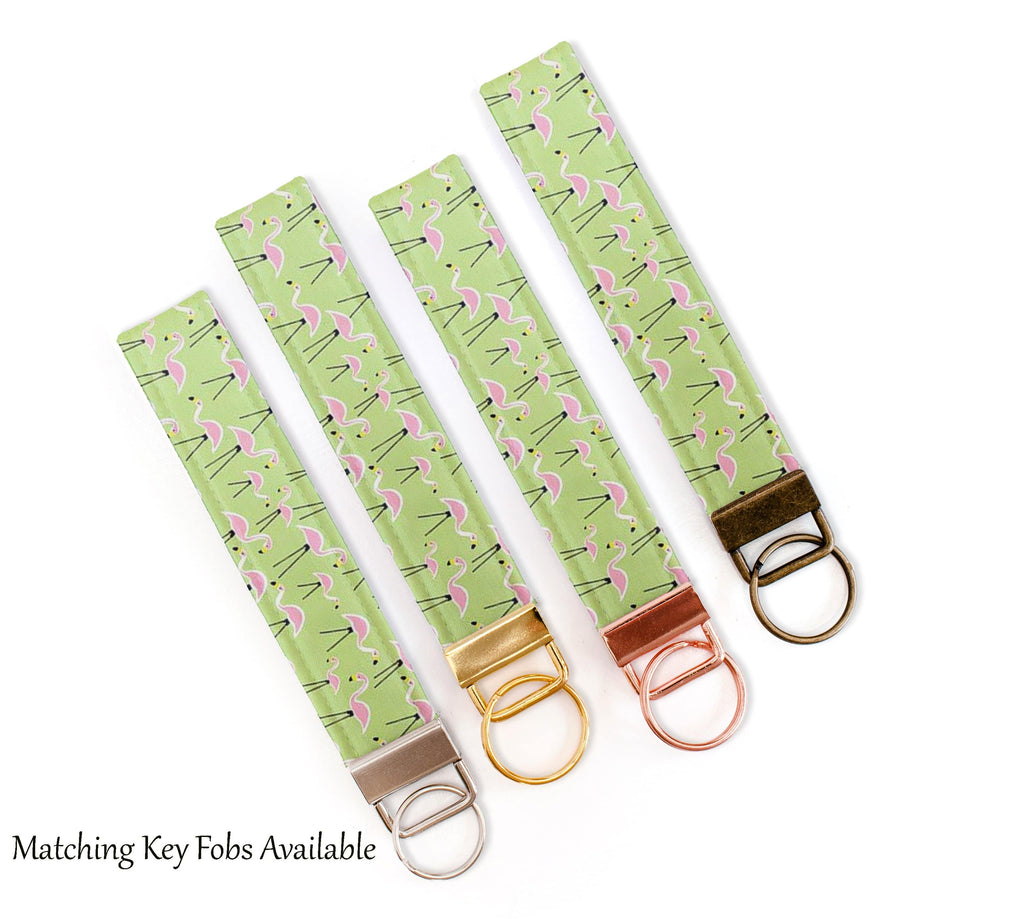 Dog Collar - Pink Flamingo's Green