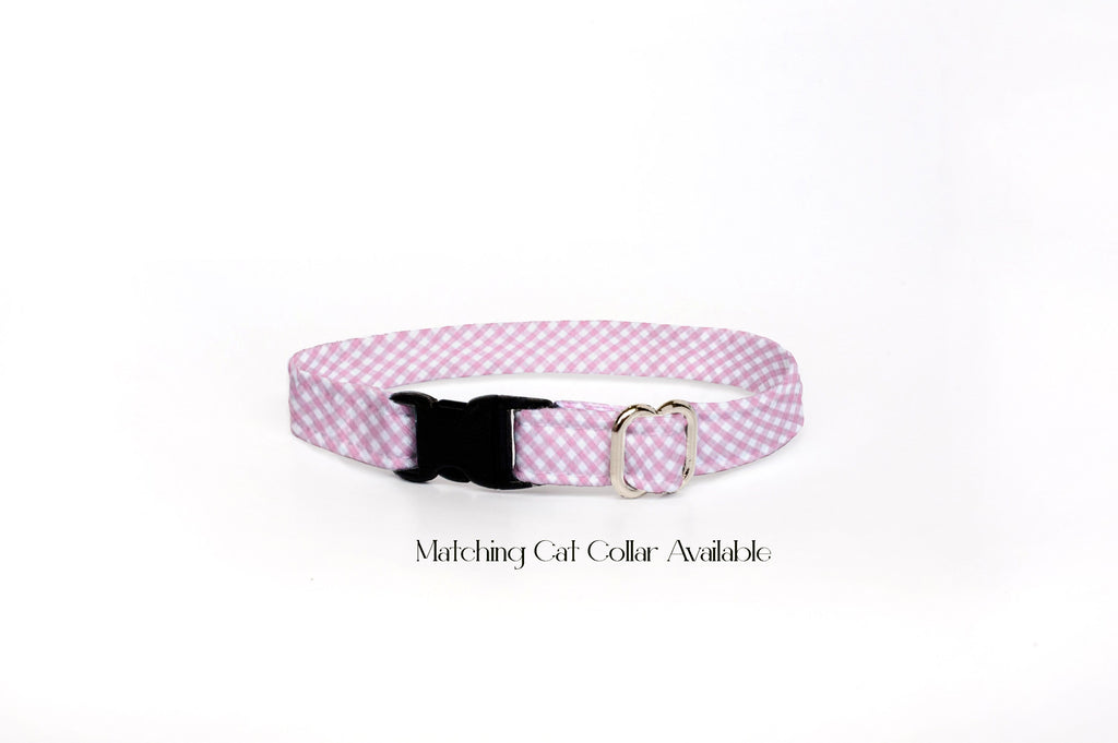 Dog Collar - Pink Gingham