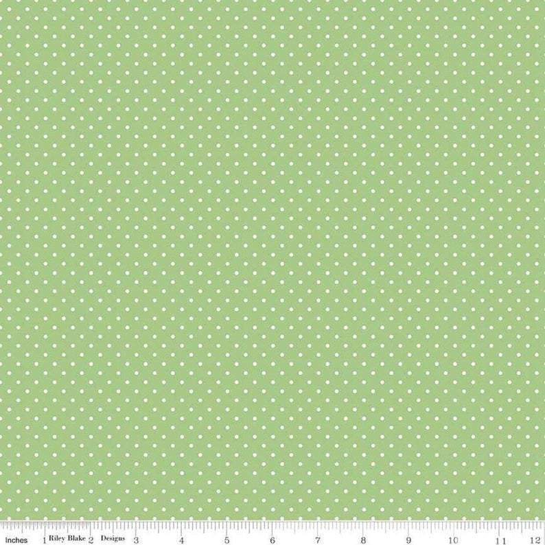 Dog Collar - Polka Dots Green