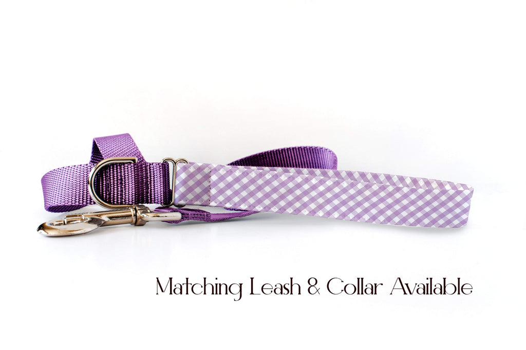 Dog Collar - Purple Gingham